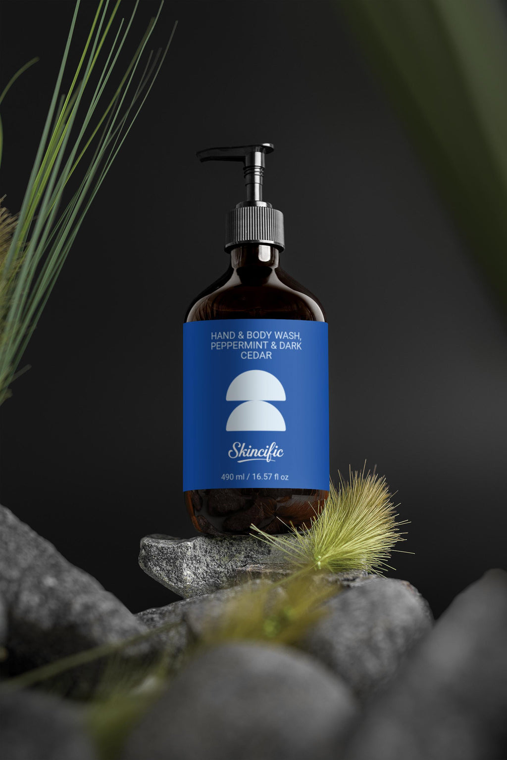 Hand & Body Wash, Peppermint & Dark Cedar